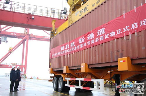 九江港口岸擴大開放后首票外貿(mào)集裝箱貨物啟運